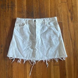 GRLFRND white denim skirt